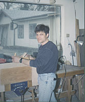 Erik at workbench