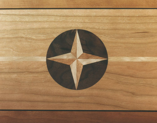 Greene and Greene kitchen star inlay