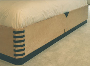 birdseye and ebony bed detail