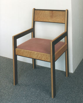 birdseye maple and purpleheart chair