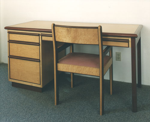 Birdseye and Purpleheart desk