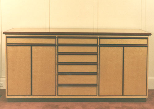 birdseye maple and purpleheart sideboard