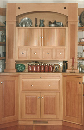 Vertical grain fir hutch