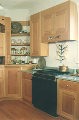 Vertical Grain Fir kitchen oven