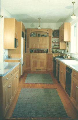 Vertical Grain Fir kitchen overview