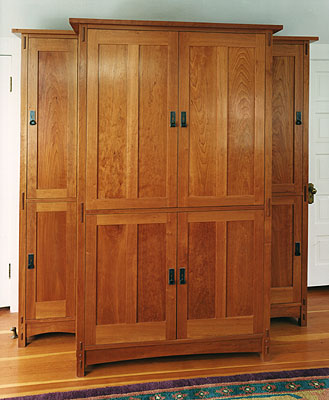 craftsman cherry armoire