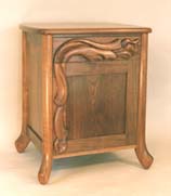 carved walnut accessory stand