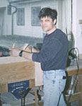 Erik at workbench